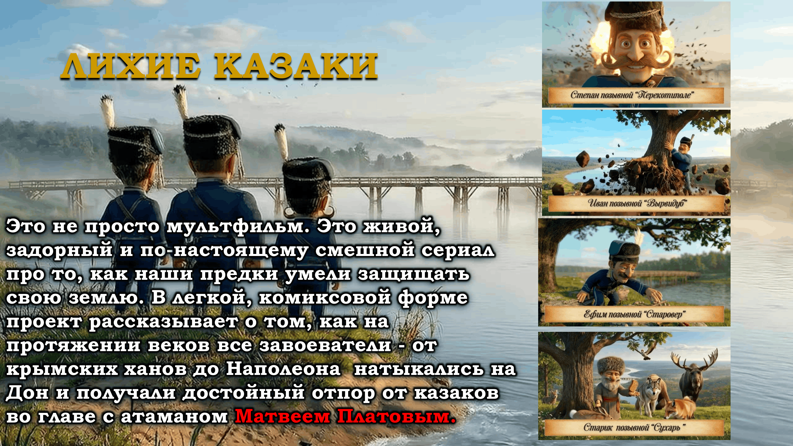 Презентация сериала «Атаман Платов и его лихие казаки» — слайд 3 из 9